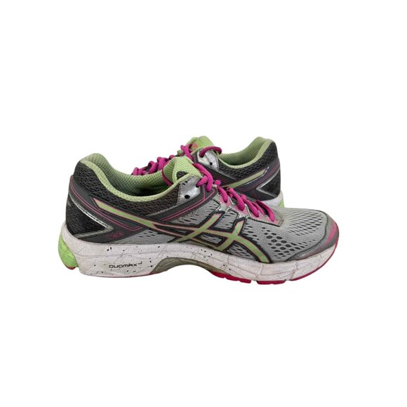 Asics GT-1000 Running Shoes Women 9.5 Pink Lime Green Sneakers Comfort Cushioned - Picture 6 of 10